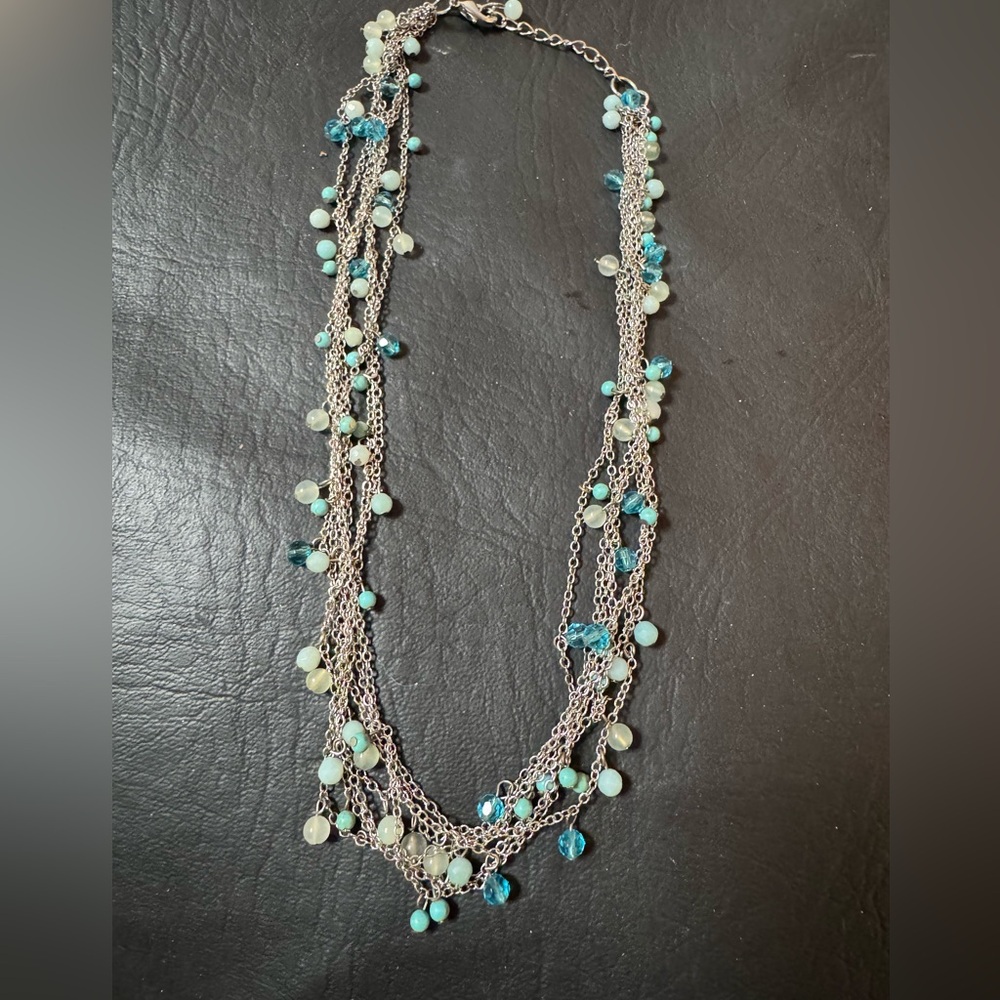 Unique 7 strand beaded necklace - Picture 2 of 4